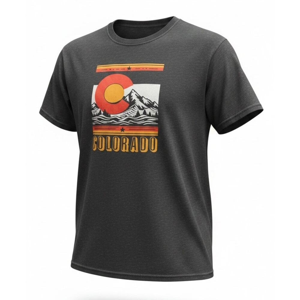 Y2K Colorado Gray T-shirt Sz XL TG Port Company Outdoorwear Activewear Core